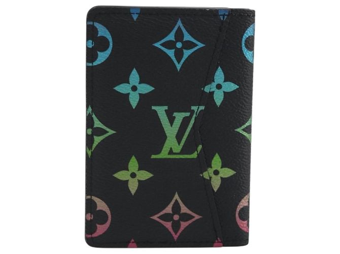 LOUIS VUITTON Iridescent Gradient Organizer De Poch Black M14134 Auth 197016SAM Negro Monograma - vista 2