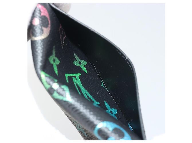 LOUIS VUITTON Iridescent Gradient Organizer De Poch Black M14134 Auth 197016SAM Negro Monograma - vista 24