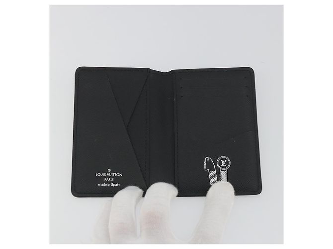 LOUIS VUITTON Iridescent Gradient Organizer De Poch Black M14134 Auth 197016SAM Negro Monograma - vista 8