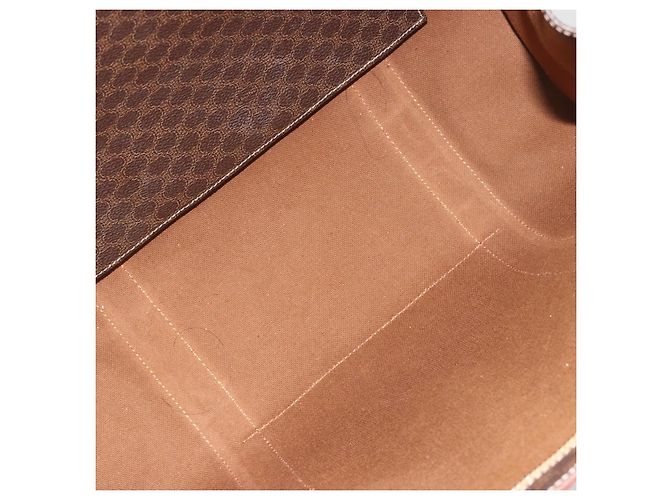Céline Borsa Tote CELINE Macadam PVC Pelle Marrone Tono Oro Auth BA14854A - vista 10