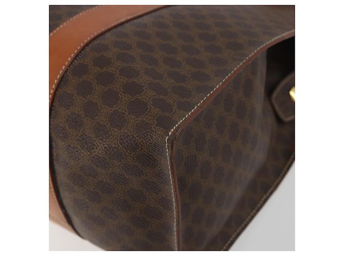 Céline Borsa Tote CELINE Macadam PVC Pelle Marrone Tono Oro Auth BA14854A - vista 15