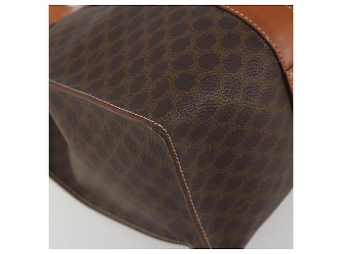 Céline Borsa Tote CELINE Macadam PVC Pelle Marrone Tono Oro Auth BA14854A - vista 16