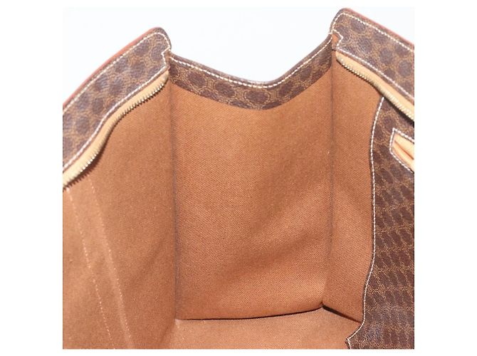 Céline Borsa Tote CELINE Macadam PVC Pelle Marrone Tono Oro Auth BA14854A - vista 23