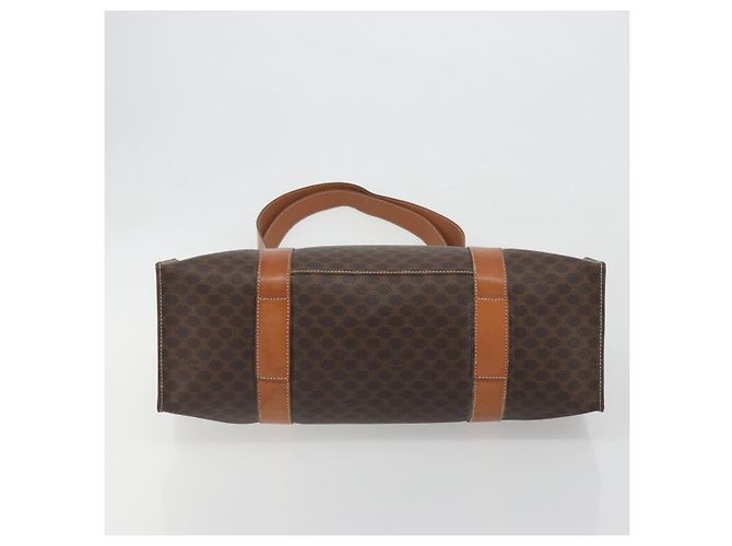 Céline Borsa Tote CELINE Macadam PVC Pelle Marrone Tono Oro Auth BA14854A - vista 5