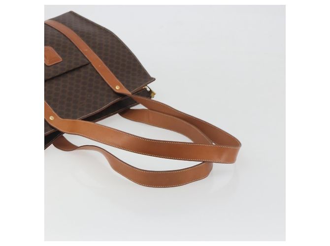 Céline Borsa Tote CELINE Macadam PVC Pelle Marrone Tono Oro Auth BA14854A - vista 7