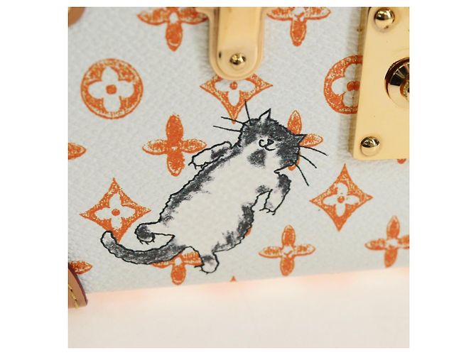 LOUIS VUITTON Borsa a tracolla Catgram Petite Mar White M44407 LV Auth 197522SM Bianco Monogramma - vista 21