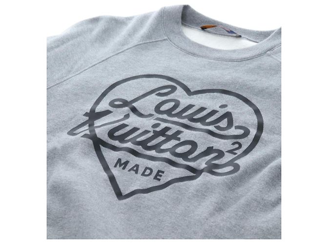 LOUIS VUITTON Human Made Trainer Cotton S Gray LV Auth 196744M Marrone - vista 5