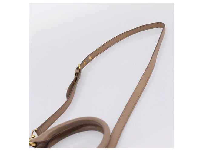 Borsa a mano Miu Miu in pelle 2way Beige Gold Auth ka5783A D'oro - vista 14