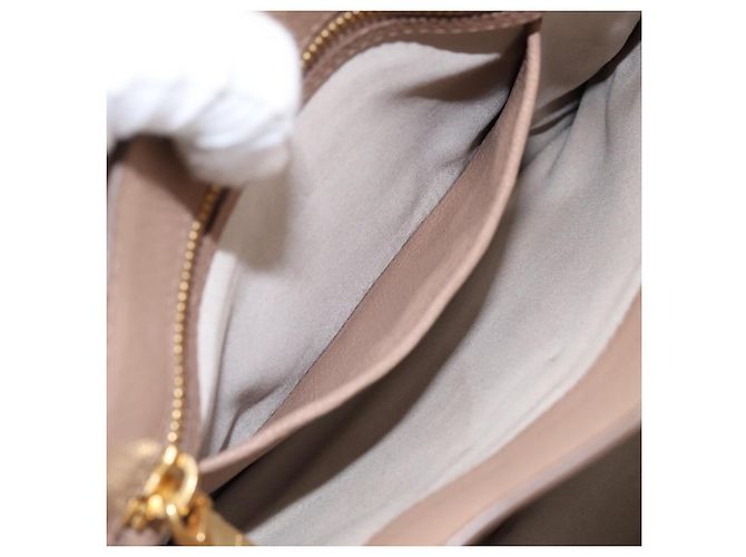 Borsa a mano Miu Miu in pelle 2way Beige Gold Auth ka5783A D'oro - vista 23