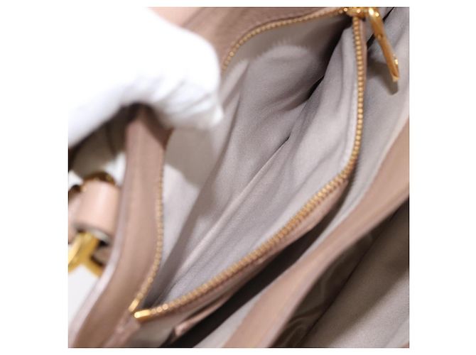 Borsa a mano Miu Miu in pelle 2way Beige Gold Auth ka5783A D'oro - vista 25