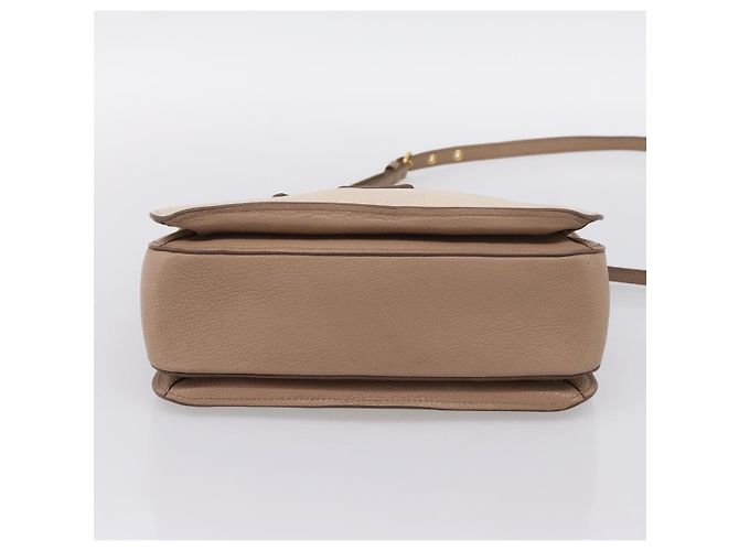 Borsa a mano Miu Miu in pelle 2way Beige Gold Auth ka5783A D'oro - vista 5