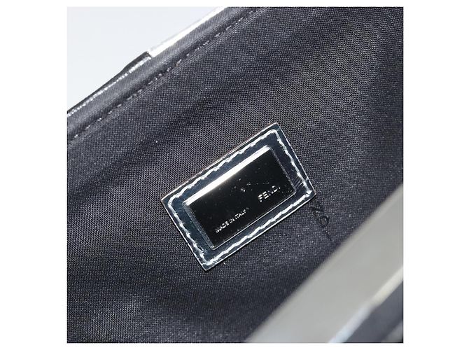 FENDI Kettenhandtasche aus Leder Silber authentisch ka5733A - Ansicht 11