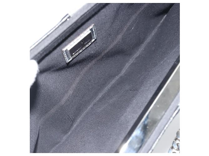 FENDI Kettenhandtasche aus Leder Silber authentisch ka5733A - Ansicht 12
