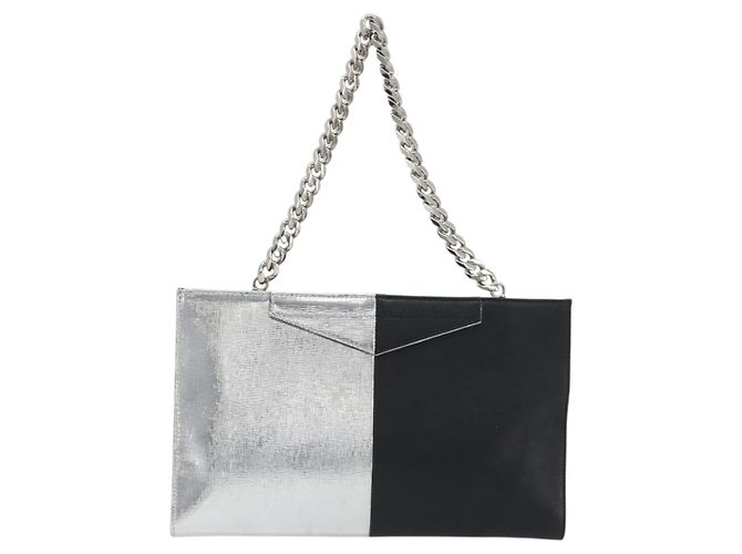 FENDI Kettenhandtasche aus Leder Silber authentisch ka5733A - Ansicht 2