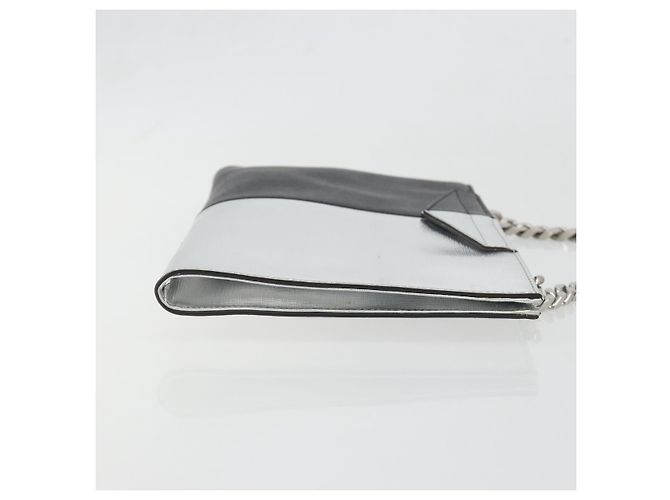 FENDI Kettenhandtasche aus Leder Silber authentisch ka5733A - Ansicht 3