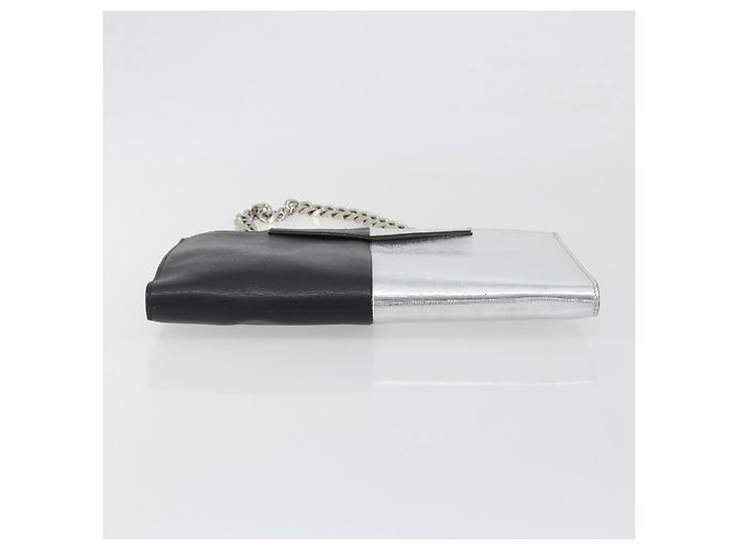 FENDI Kettenhandtasche aus Leder Silber authentisch ka5733A - Ansicht 5