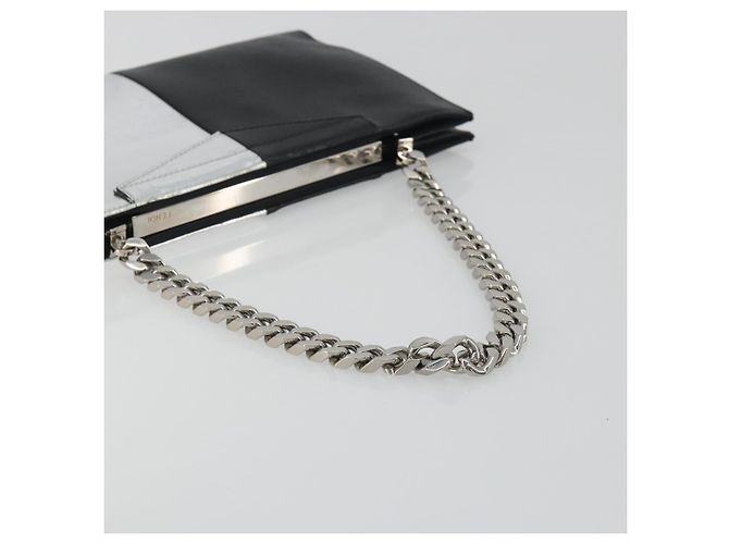 FENDI Kettenhandtasche aus Leder Silber authentisch ka5733A - Ansicht 7