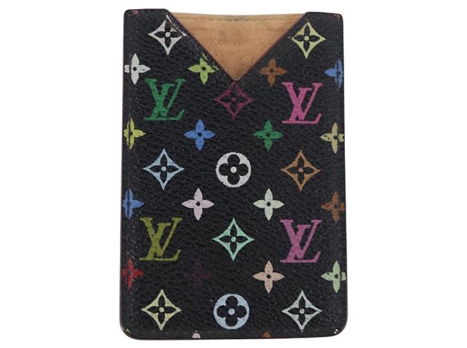 LOUIS VUITTON Monogram Multicolor Etui Specchio a mano Nero M92651 LV Auth 197154V - vista 13