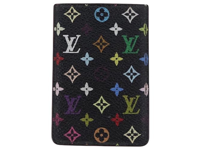 LOUIS VUITTON Monogram Multicolor Etui Specchio a mano Nero M92651 LV Auth 197154V - vista 2