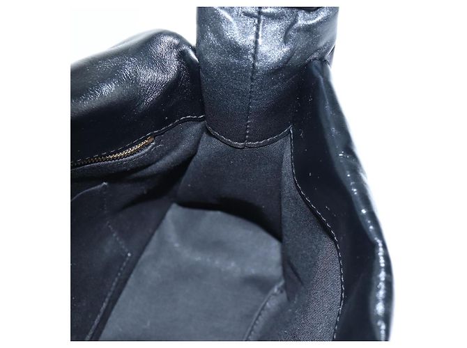 Borsa Sling Monaco BALENCIAGA Pelle Nero Oro 787896 Auth 196040M D'oro - vista 23
