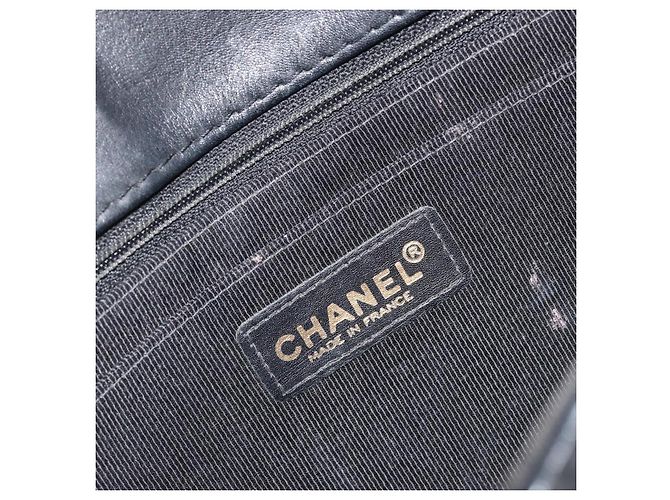 Borsa a tracolla con catena CHANEL Wild Stitch in pelle nera e oro CC Auth 198302V Nero D'oro - vista 20