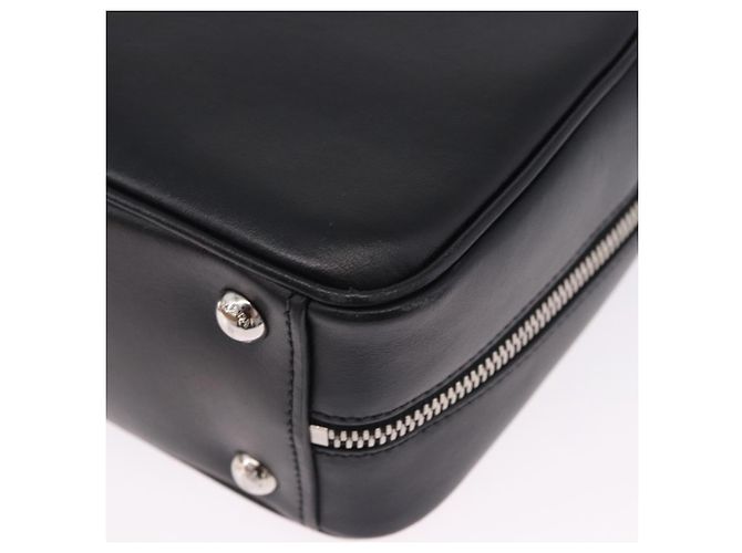 Sac à main PRADA en cuir 2 voies Noir Argent Auth ka5717M Argenté - vue 19