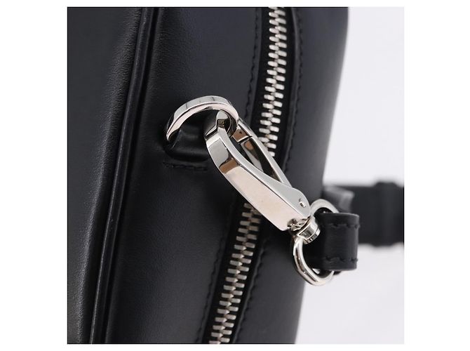 Sac à main PRADA en cuir 2 voies Noir Argent Auth ka5717M Argenté - vue 20