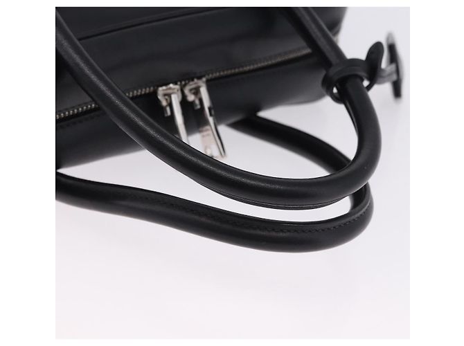 Sac à main PRADA en cuir 2 voies Noir Argent Auth ka5717M Argenté - vue 7