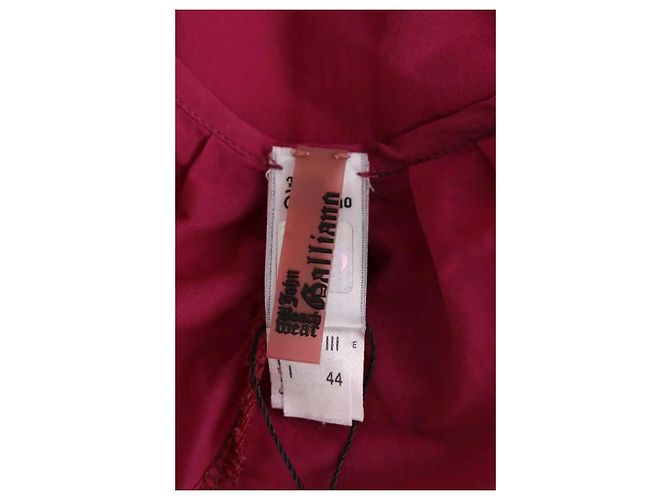 Vestido Galliano de seda rosa L - vista 5