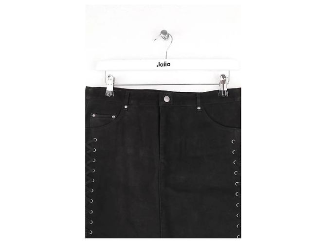 Gonna in camoscio nera The Kooples M Nero - vista 2