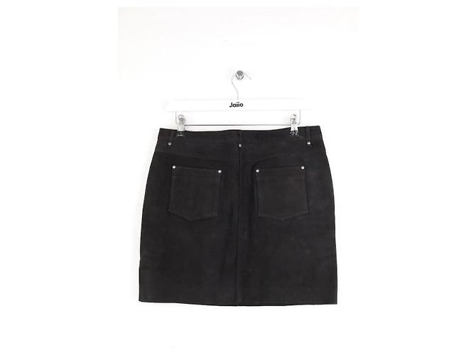 Gonna in camoscio nera The Kooples M Nero - vista 3
