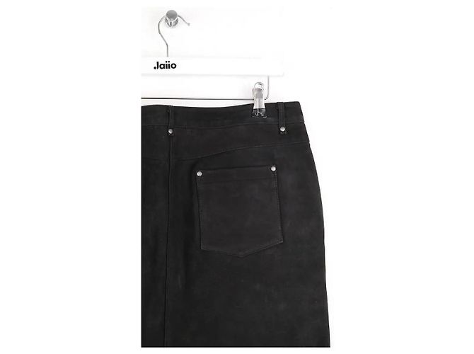 Gonna in camoscio nera The Kooples M Nero - vista 4