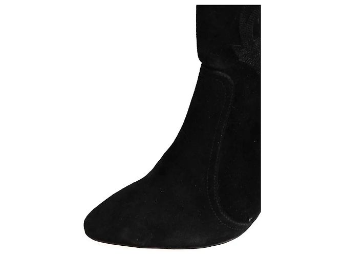 Stivali western Ba&Sh in camoscio nero - vista 5