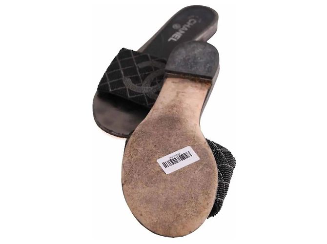 Mules Chanel in pelle nera Nero - vista 6