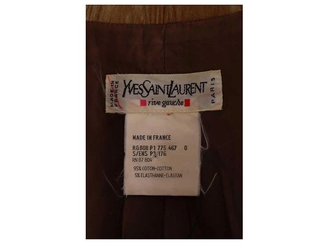 Chaqueta de algodón beige Yves Saint Laurent - vista 5