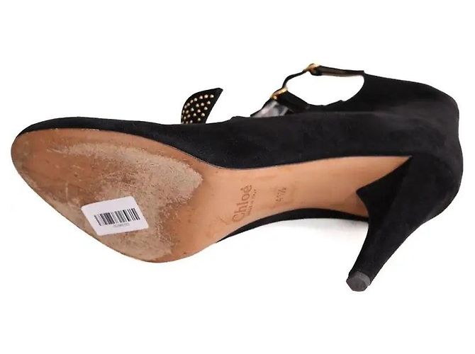 Tacchi Chloé in camoscio nero Taglia 41 - vista 6