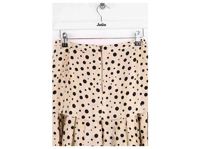 Minifalda de seda beige Dolce & Gabbana - vista 4