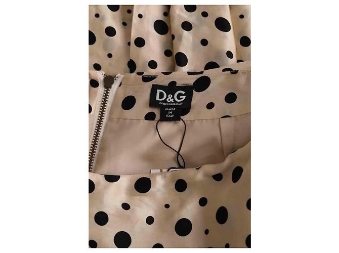 Minifalda de seda beige Dolce & Gabbana - vista 5