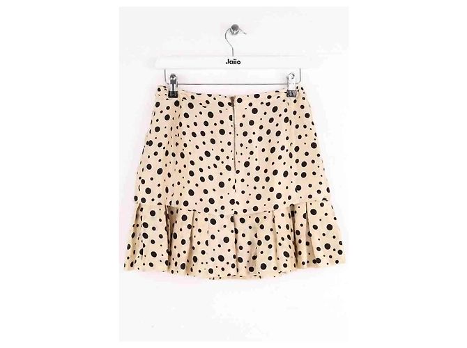 Minifalda de seda beige Dolce & Gabbana - vista 3