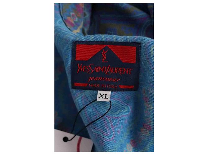 Camisa de algodón azul Yves Saint Laurent XL - vista 5