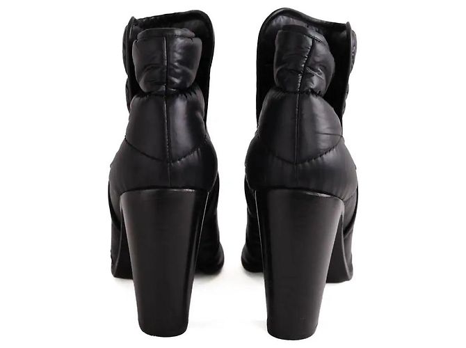 Chanel Black Cloth Ankle Boots - view 2