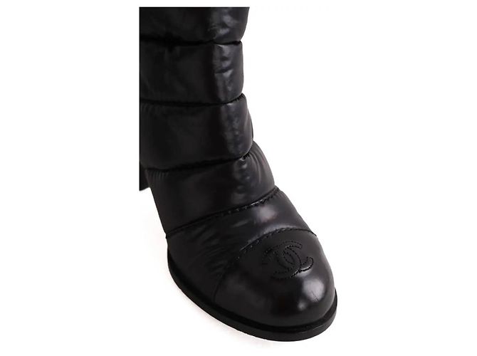 Chanel Black Cloth Ankle Boots - view 4