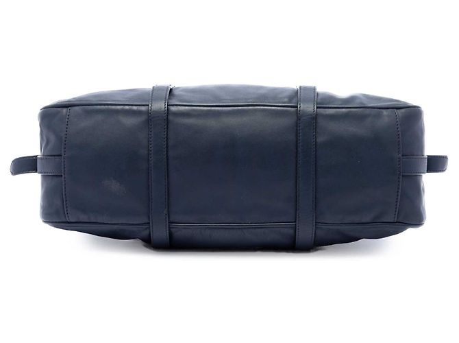 Borsa Shopping Prada in vitello morbido blu - vista 3