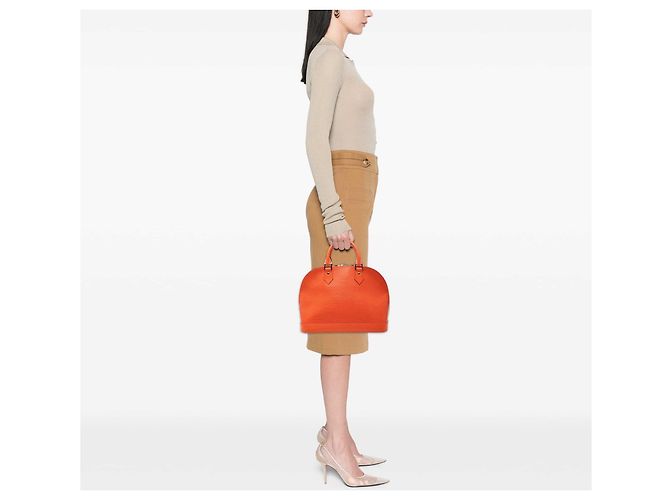 Bolsa Satchel Louis Vuitton Epi Alma PM Laranja - vista 7