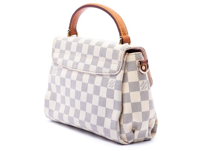 Borsa Satchel Louis Vuitton Damier Azur Croisette Bianca Bianco - vista 2
