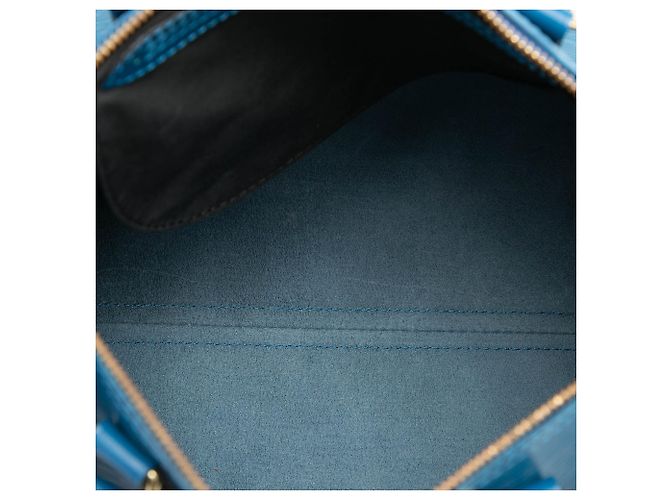 Borsa Boston Louis Vuitton Epi Speedy 35 Blu - vista 4