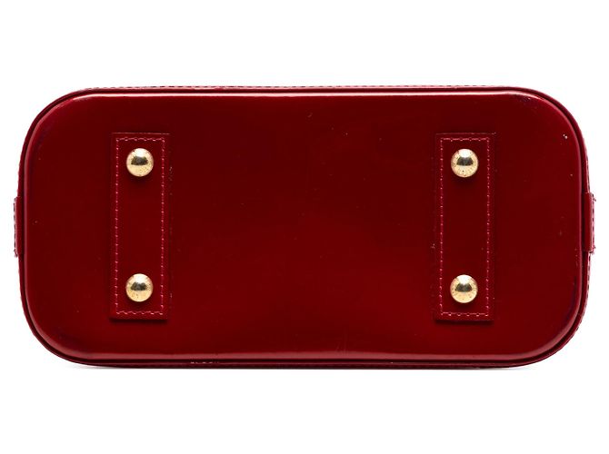 Borsa Satchel Alma BB Louis Vuitton Monogram Vernis Rossa Rosso - vista 3