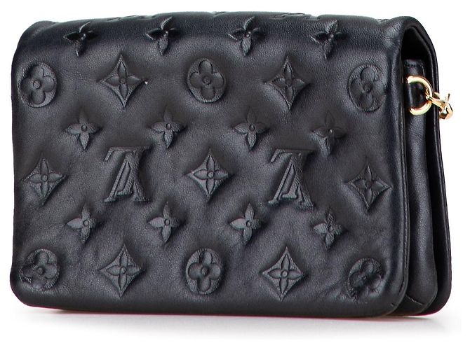 Borsa a tracolla Pochette Coussin Louis Vuitton Monogram Embossed nera Nero - vista 2