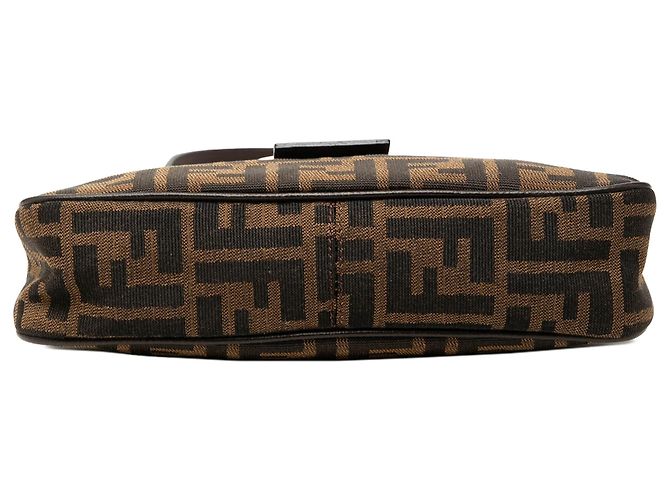 Borsa a tracolla Fendi Zucca Canvas marrone - vista 3