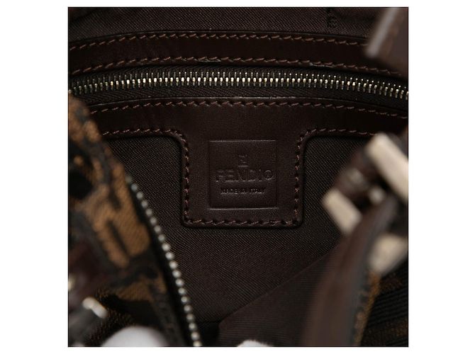 Borsa a tracolla Fendi Zucca Canvas marrone - vista 5